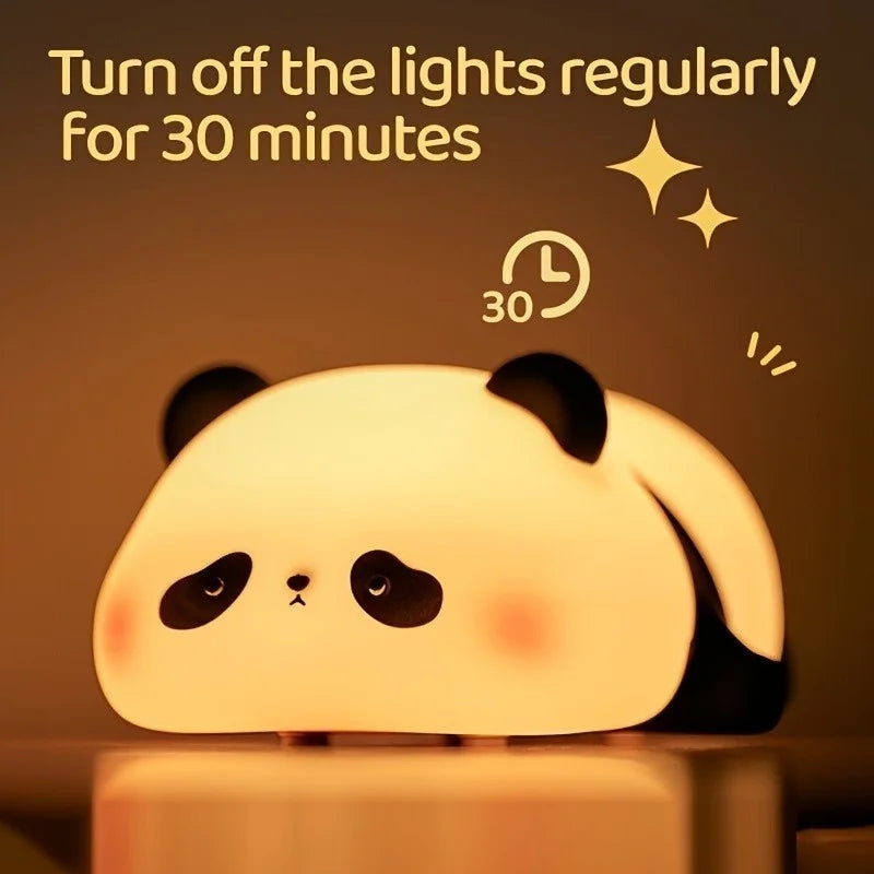 Luminária de Panda Toque Sensível - Recarregável, LED com 3 Níveis de Brilho