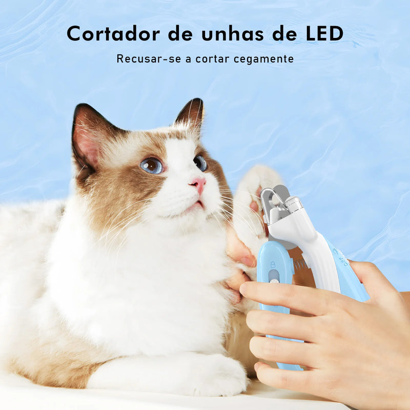 Cortador de Unhas para Cães e Gatos com LED