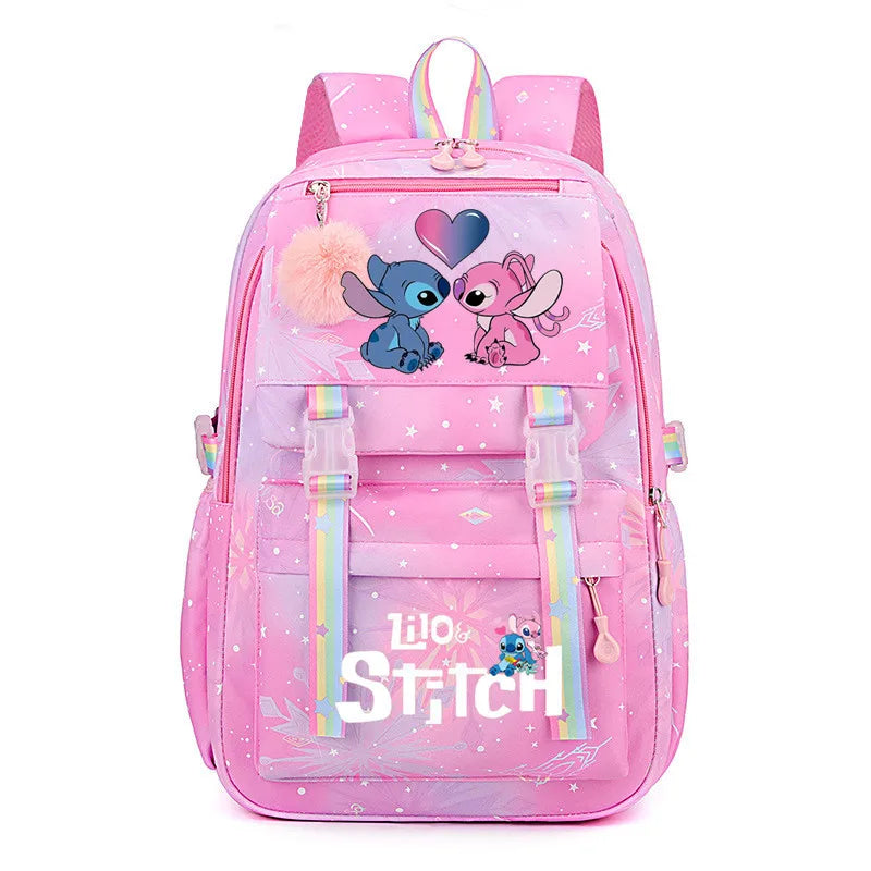 Mochila Feminina Lilo & Stitch: Impermeável, Multi-Bolsos e Estilosa! -Produto Importado-